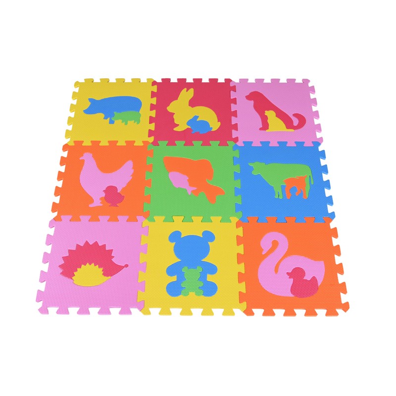 Knorrtoys 21018 Puzzle Mat "Animals" 9 Pieces 30 cm