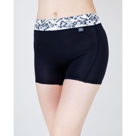 [Cosy Andies] Sanitary Shorts [Waterproof Sanitary Spats] Stretch, Anti-stuffiness, Ribbon & Dot Pattern │ Hapisani Women's Waterproof Fabric with Sanitary Feathers (JP, Alphabet, M, White & Black