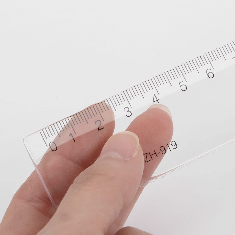 sourcing map Straight Plastic Ruler 15 cm, 18 cm, 20