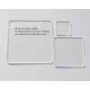 20PCS of Blank Clear Acrylic Square Material,Plexiglass Laser Cut Square