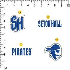 Seton Hall University Spirit Logo Vinyl Large Deluxe Stickers Variety Pack - Laptop, Water Bottle, Scrapbooking, Tablet, Skateboard, Indoor/Outdoor