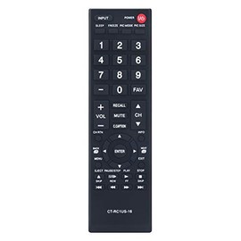 CT-RC1US-16 Replaced Remote Control fit for Toshiba TV 19AV600 26C100U 26C100U1 28L110U 32L110U 32L220U 40L310U 43L310U 43L420U 49L310U 49L420U 55L310U 65L350U 19AV600U 19AV600UZ 19C100 19C100U 19C10U