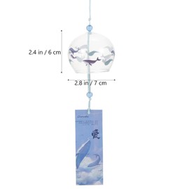 BUTIFULSIC 1Pc Glass Wind Chimes Indoor Decor Japanese Wind Chime Household Decor Memorial Ornament Glass Wind Bells Animal Household Wind Chime Festival Hanging Decor Decorative Pendant Cute