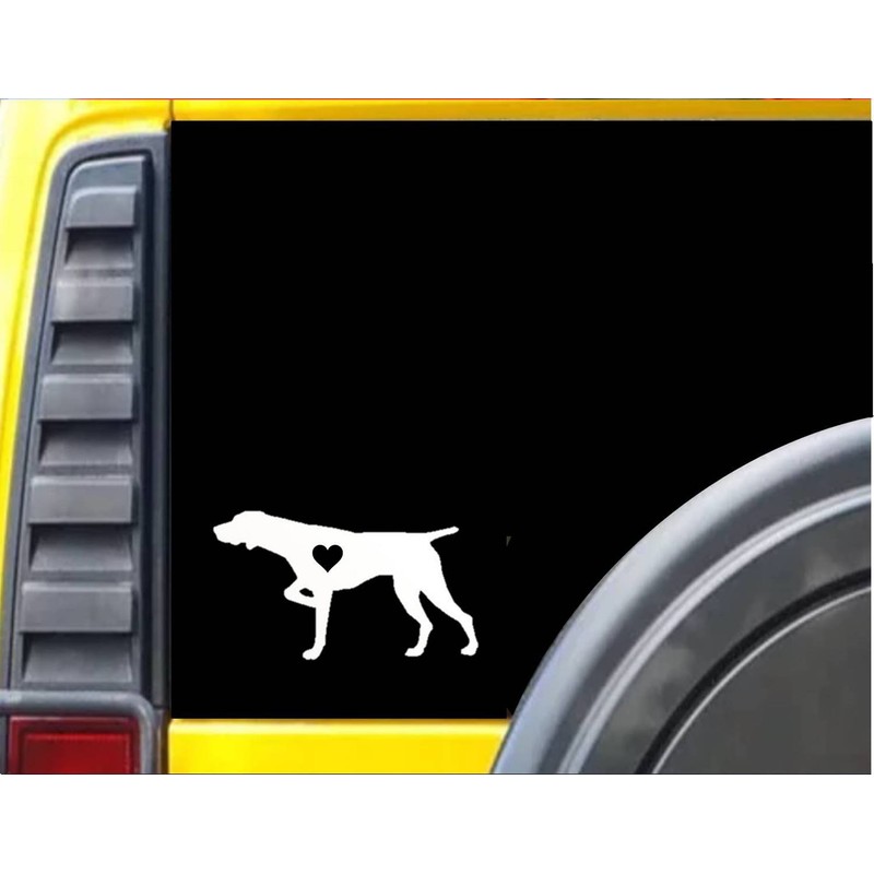EZ-STIK German Shorthaired Pointer Little HeartJ609 6 inch dog decal
