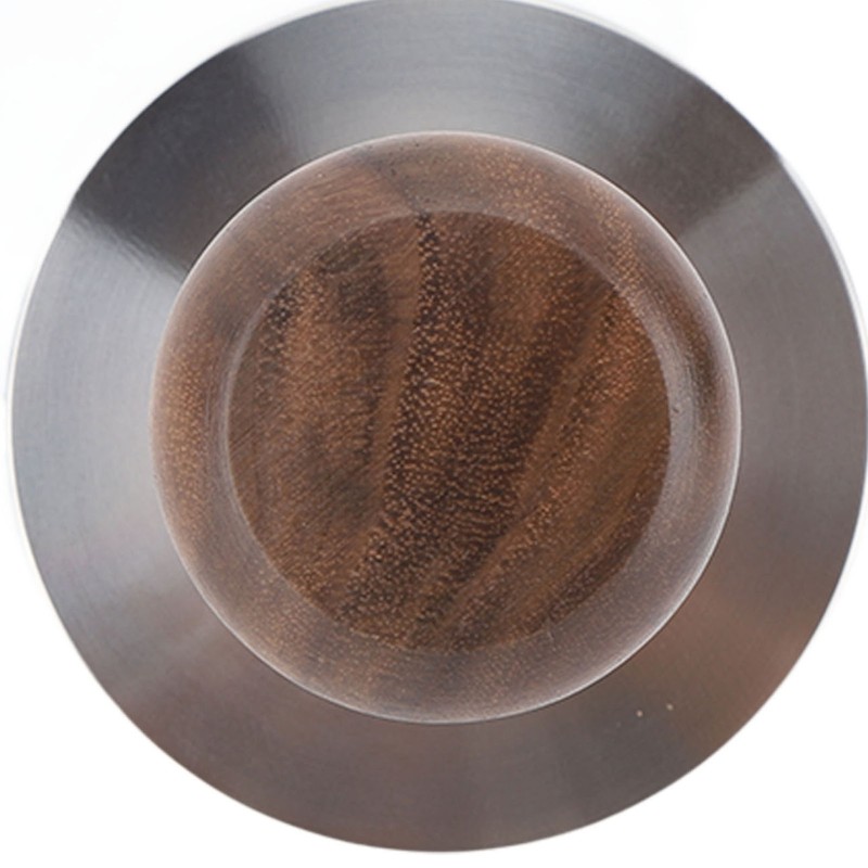 Wood Handle Coffee Tamper Stainless Steel Press Detachable Flat Base