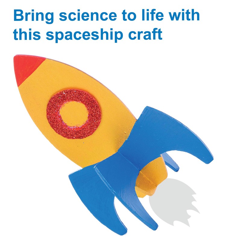 Baker Ross AV396 Wooden Rocket Stand up Kits (Pack of