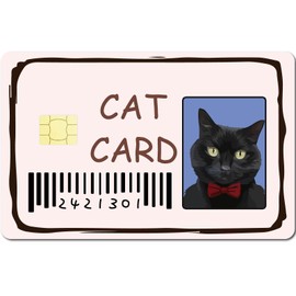 CREATCABIN Card Skin Sticker Cat Card Debit Credit Card Skins Covering Bank Card Protecting Decals Removable Wrap Waterproof Scratch Proof No Bubble Slim for EBT Transportation Key Card 7.3x5.4Inch