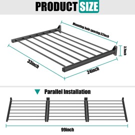 EVERHANGER Heavy Duty Garage Wall Shelves, Metal Storage Shelves (33" x 24")