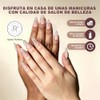 Uñas Postizas con Punta Francesa, Uñas Press on para Manos,