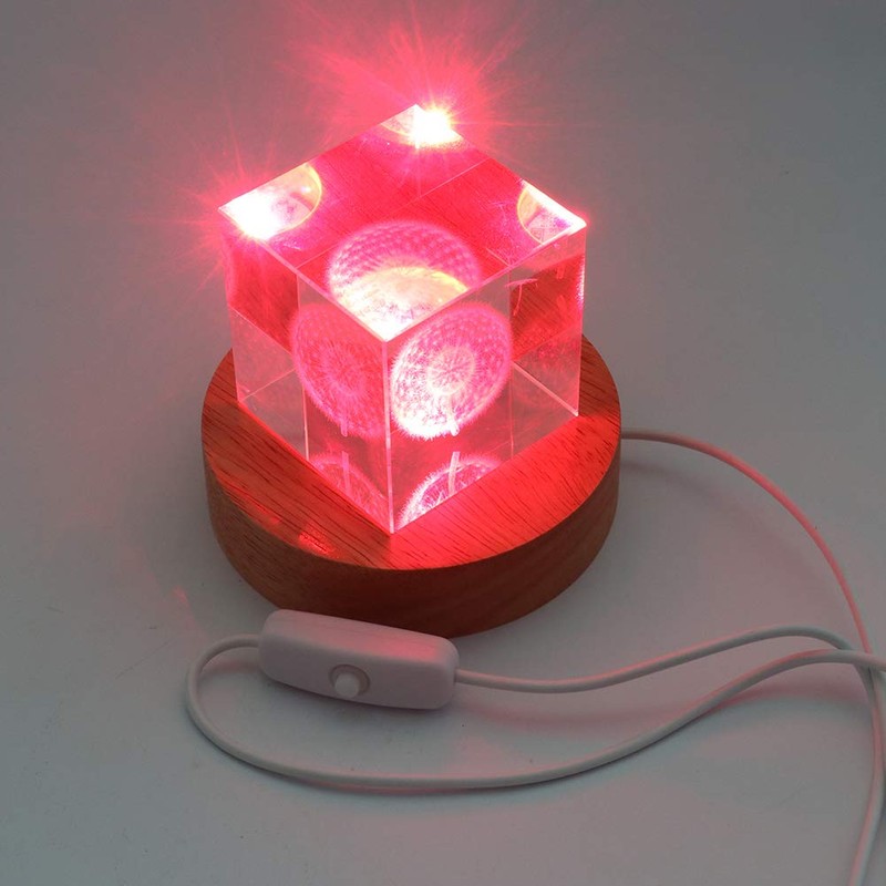 Finaze Crystal Display Stand Colorful Base Cycle Conversion Color (MDZ002)