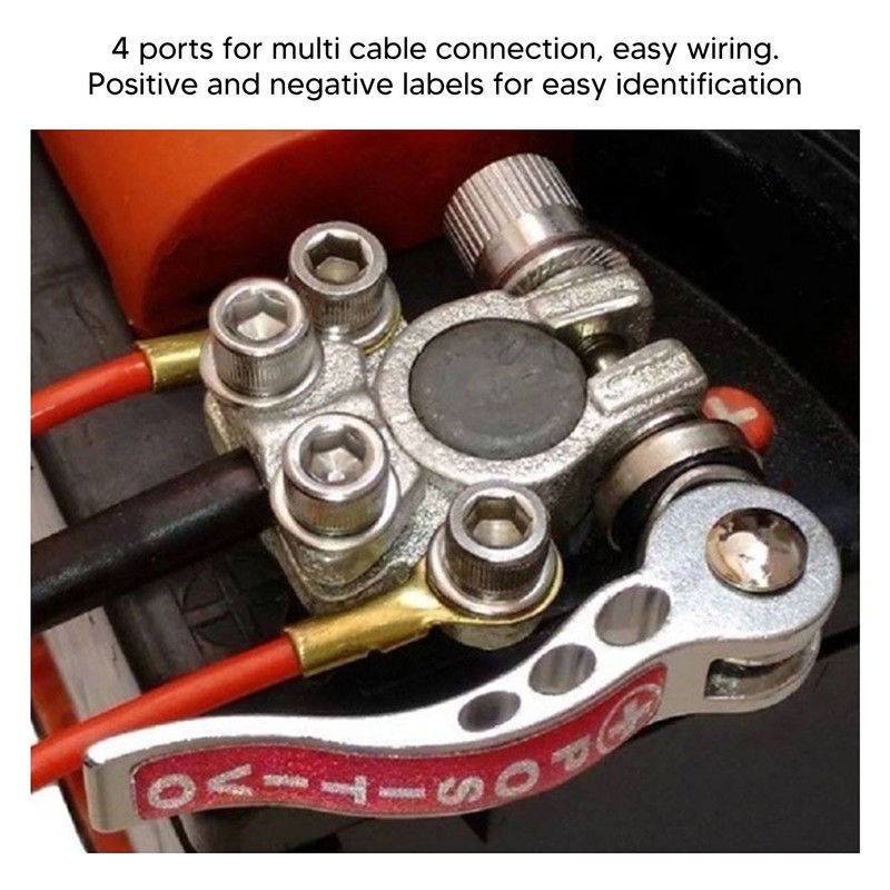 4 Way Battery Terminal Connectors Quick Release Disconnect for Cars