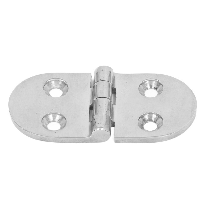4PCS Door Hinge Silver 4 Holes 316 Stainless Steel Oval