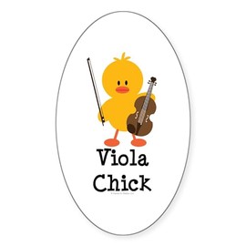 CafePress Viola Chick Oval Sticker Oval Car Bumper Sticker