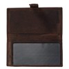 CTM Vintage Leather RFID Checkbook Cover Wallet with Snap Closure,