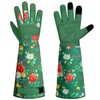 DLY Gardening-Gloves-for-Women, Breathable and Comfortable Long-Leather-Garden-Gloves, Rose/Blackberry Pruning Heavy Duty
