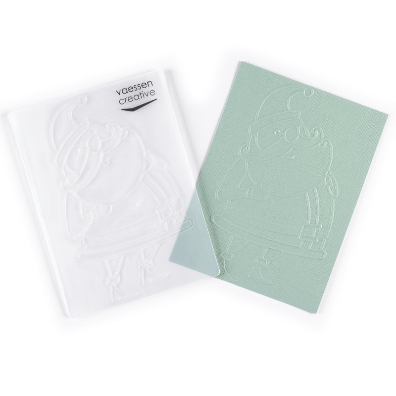 Vaessen Creative Embossing Folder Santa Claus 5.75 x 4.21 inches