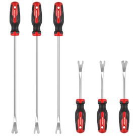 TOOLEAGUE 6Pcs Heavy Duty Trim Removal Tool,Upholstery Trim Panel Removal Tool Set,Fastener Remover Kit for Car Vehicle