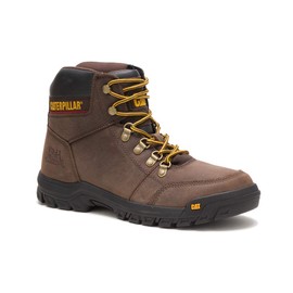 Cat Footwear Men's Outline Soft Toe Work Boot, Seal Brown, 7.5