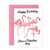 Central 23 Happy Birthday Card For Her - Flamingo Birthday