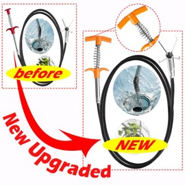 34 inch Drain Snake Hair Drain Clog Remover Tool, Flexible Grabber Claw Pick Up Reacher Tool, Sink Drain Cleaner for Toilet Sewer Shower Kitchen Bathroom Tub Clogged Drains Opener Cleaning Tool