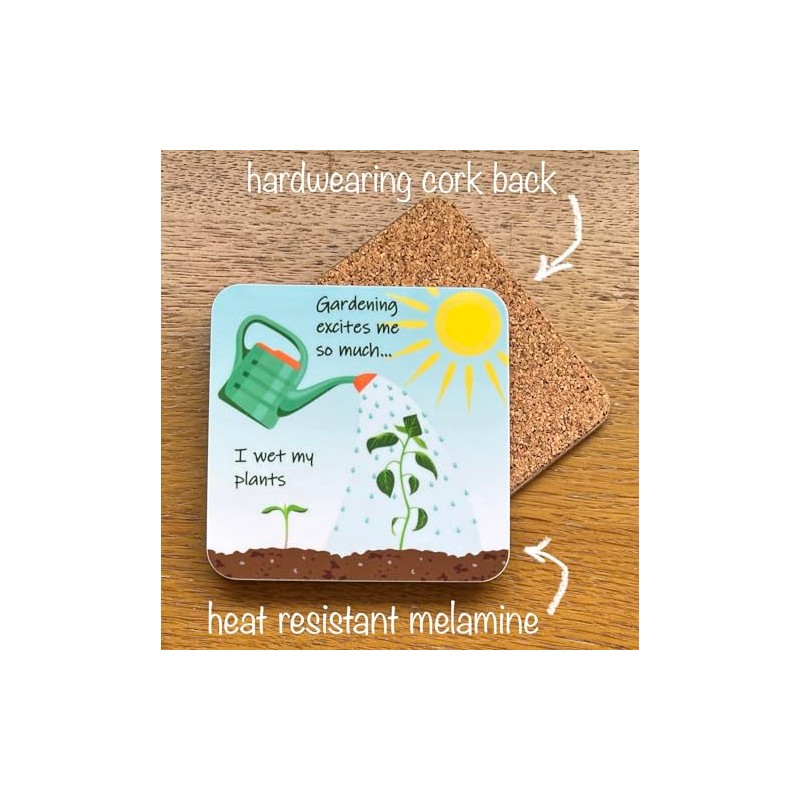 HoorayUK Novelty Coaster - Fun Gardening Design - Unique Gift
