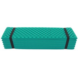 Double Egg Crate Sleeping Pad Foldable Thickened Foam Sleep Mat for Outdoor Camping 186x57CM Dark Green