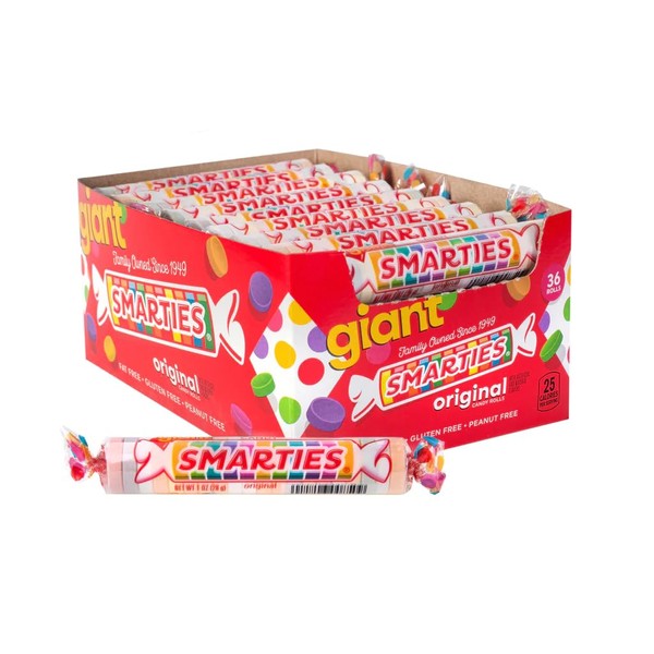 Smarties Candy Rolls, Giant, 1000 grams, 36 Count