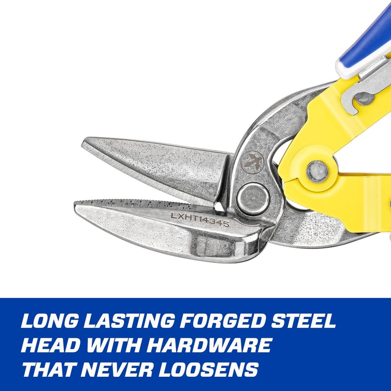 LENOX TOOLS Pliers, Offset Straight Avitation Snips, With Durable Grip