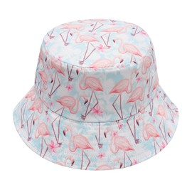 ZLYC Unisex Sun Hat, Beach Hat, Angler’s Hat, Flower/Plant/Rainforest Print, Canvas