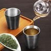 TIICOO Stainless Steel Cups 2 Packs 300 ml, Stackable Double
