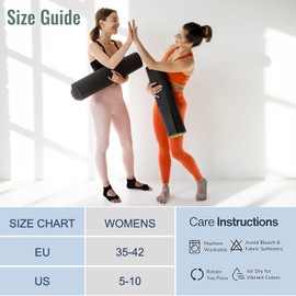 ZLLkeji Yoga Socks for Women Non-Slip Toeless Pilates Socks Breathable Stopper Socks for Home Workout Sports Ballet Dance Trampoline Hospital 35-42 2 Pairs Black Grey, black