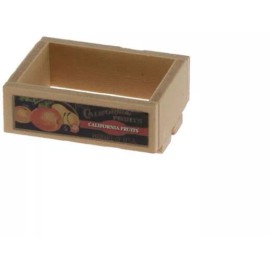 Unbranded Dollhouse Miniatures 1:12 Scale Empty Fruit Crate with Decal #IM69024A