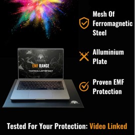 HOMESTA EMF Blocker Laptop Mat – EMF Blocker Pad for Shielding Laptop Radiation, Heat Blocking, and Cooling. EMF Blocker and EMF Protection for Laptops and Devices.
