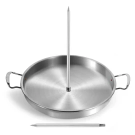 Food-grade 304 Stainless Steel Vertical Skewer Stand with Drip Pan, Anti-Tilt Spit Rack for BBQ Oven Al Pastor Shawarma Kebab