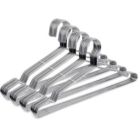 Wire Coat Hangers 40 Pack Strong Heavy Duty Stainless Steel Metal Clothes Hangers 16.5 Inch,Festival Gifts Organiser Hanging - Color: 40pack