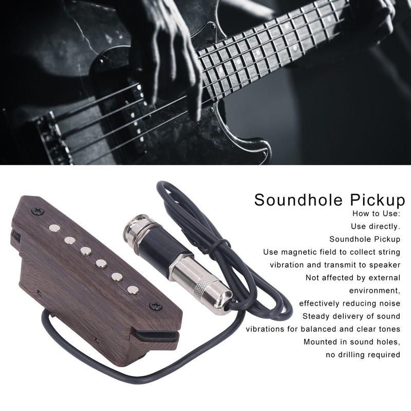 Soundhole Pickup Acoustic Folk Guitar Amplifier Punch Free Replacement Parts