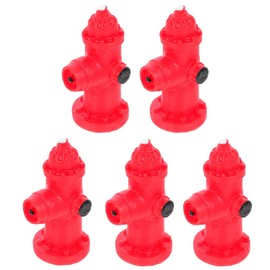 Toyvian Home Decor 5Pcs Miniature Fire Hydrant Resin Fire Hydrant Statue Pet Storage Container Hydrant Models Desktop Ornament for Fairy Gardens Sand Table Micro Landscape Decor Dining Table Decor