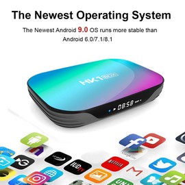 Sofobod HK1 Box Android 9.0 Smart TV Box with 4GB RAM 64GB ROM Upgraded S905X3 Quad Core 64bit Cortex-A55 GPU G31 MP2, 2.4G/5G Dual WiFi BT4.0 H.265 LAN 1000 HD/4K/8K Set-top Box (HK1BOX-4D)