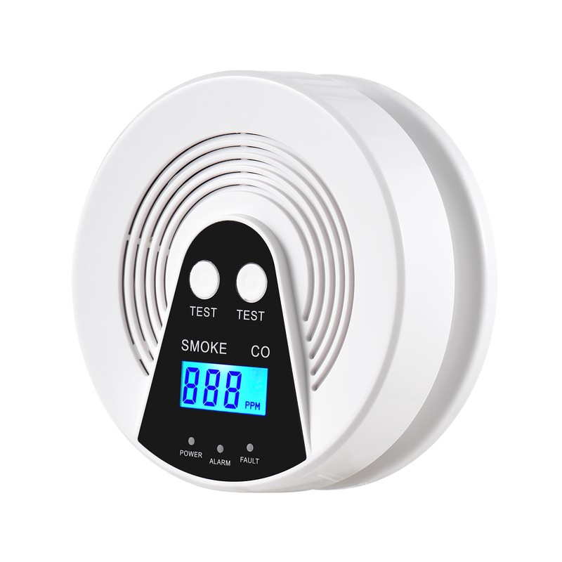 Smoke and Carbon Monoxide Alarm LCD Display CO Detector Smoke