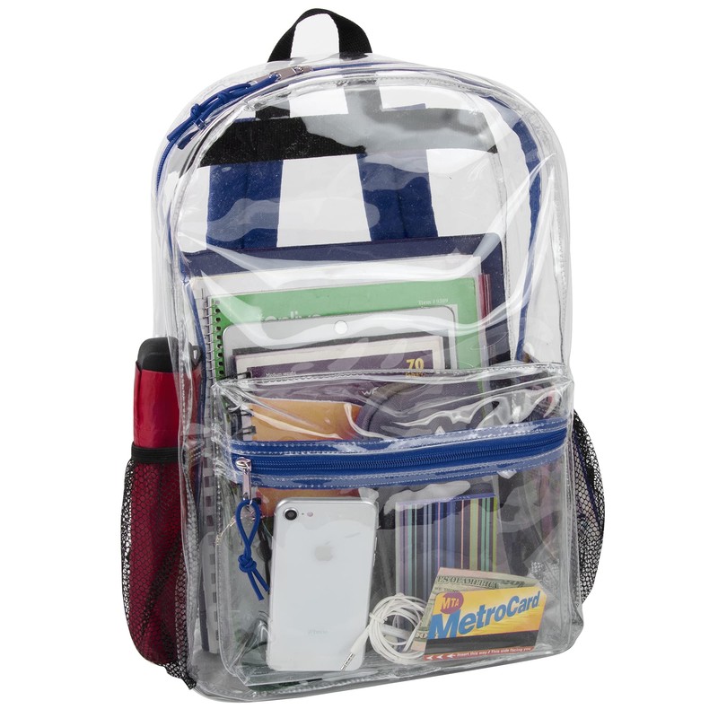 Trail maker Clear Backpack With Reinforced Straps For Security &