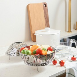 JAJU [JAJU] Stainless Steel Folding Steamer_26CM