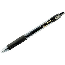 Pilot G2 07 Pack of 12 Retractable Gel Ink Ballpoint Pens - Blackaa