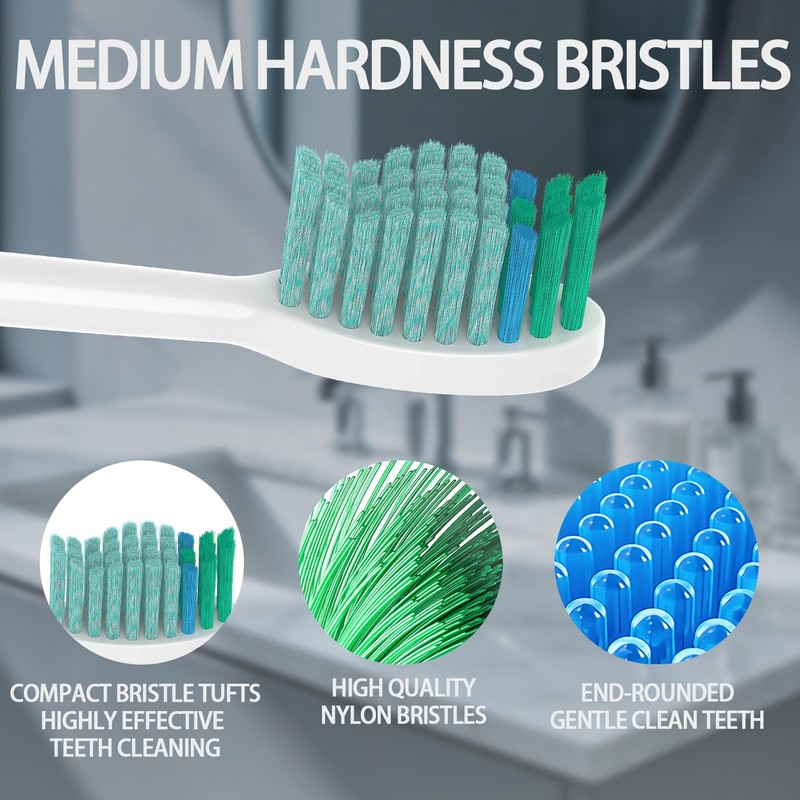 Replacement Heads Compatible with TAO Clean Electric Toothbrush, Green