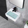 KARAMAG Small Vessel Sink 15"x12" Wall Mount Bathroom Sink Rectangular