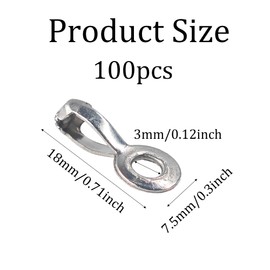 pson 100Pcs 4mm 4.5mm Ball Chain Pull Loop Connectors, Stainless Steel Bead Chain Clasps for Ceiling Fans, Lamps, Necklaces, Bracelets
