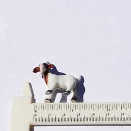 SSJSHOP Goat Micro Tiny Dollhouse Figurines Ceramic Hand Painted Animals Collectible Small Gift Home Garden Decor