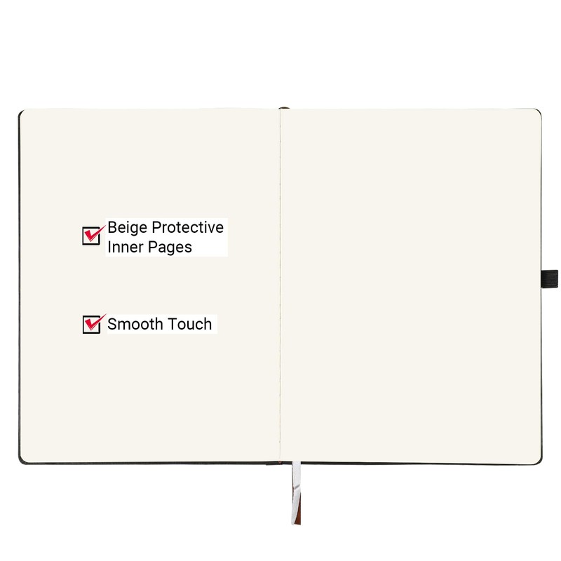 Yarotm A4 Notebook Plain - PU Leather Notebook 21.6x28.5cm -
