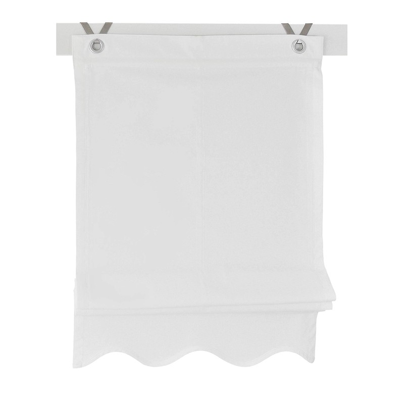 Kutti Olivia Roman Blind with Eyelets Grey / White /