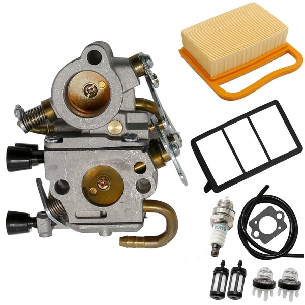 TS420 TS410 Carburetor for Sthil TS410Z TS420Z Concrete Cut-Off Saw Zama C1Q-S118 Carb 4238 120 0600 with Air Filter Fuel Line Spark Plug Kit