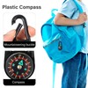 Tofficu 24 Pcs Assorted Color Compass Carabiner Keychains, 2.71 Inch